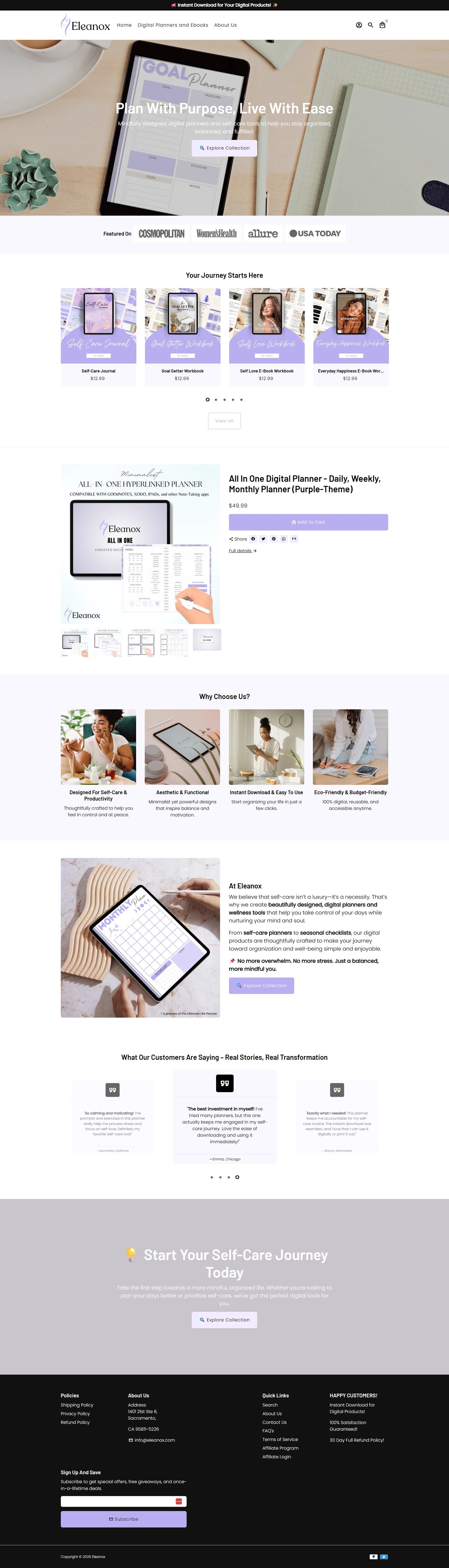 Eleanox homepage