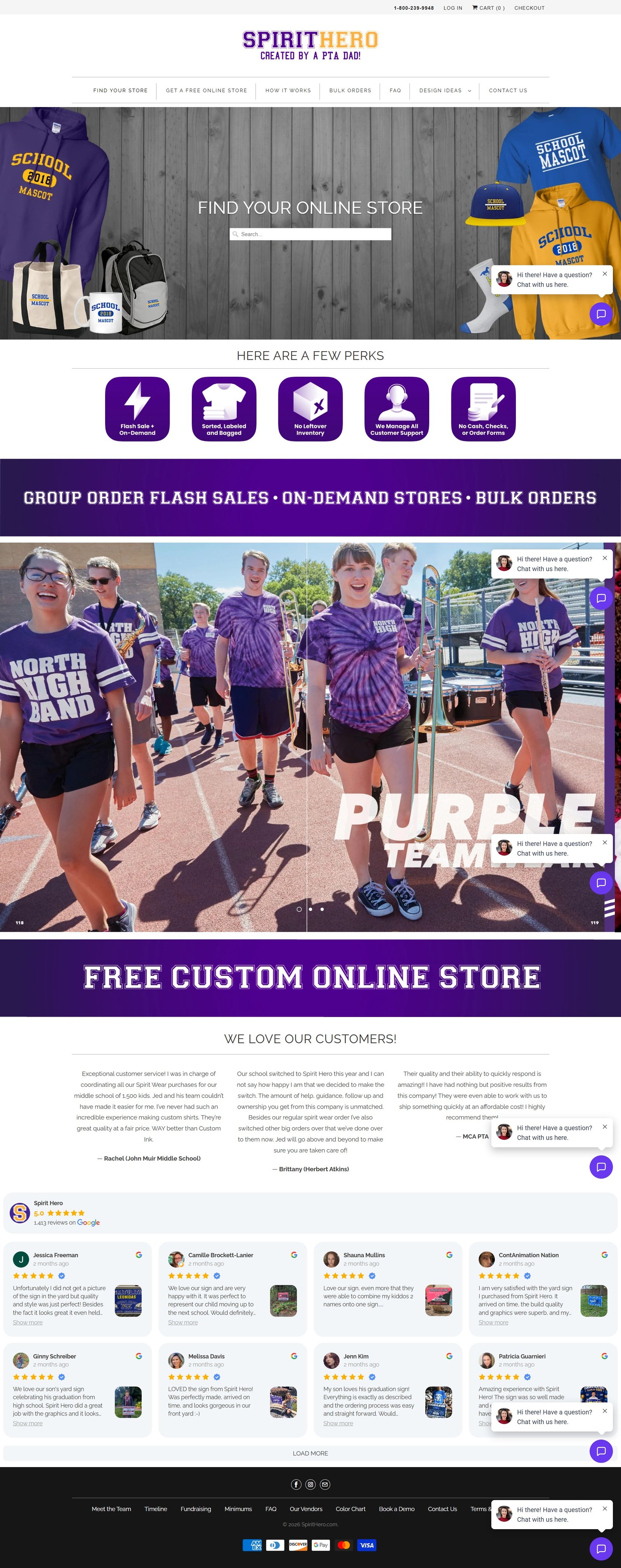 Spirit Hero homepage