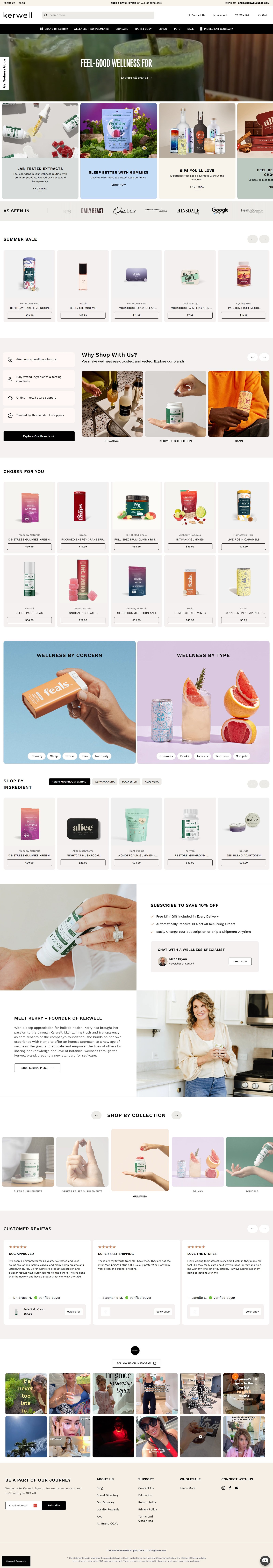 KER Wellness homepage