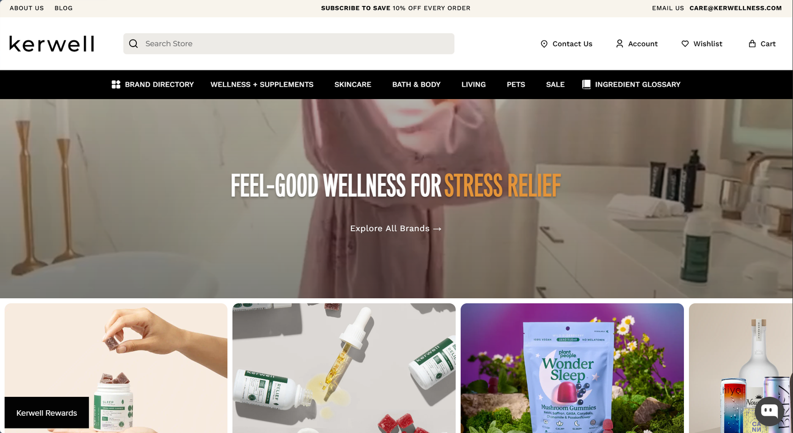 KER Wellness website screenshot
