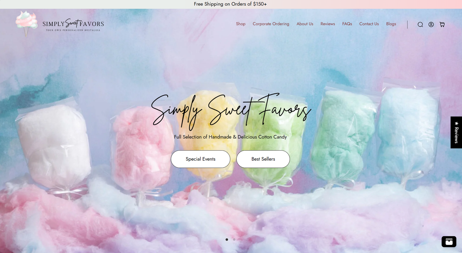 Simply Sweet Favors website screenshot