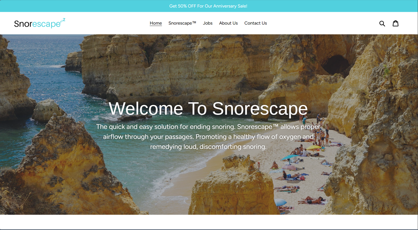 SnoreScape website screenshot