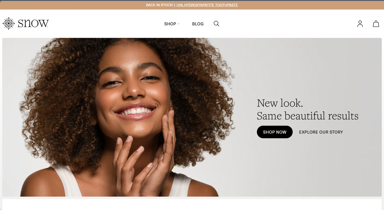SNOW website screenshot