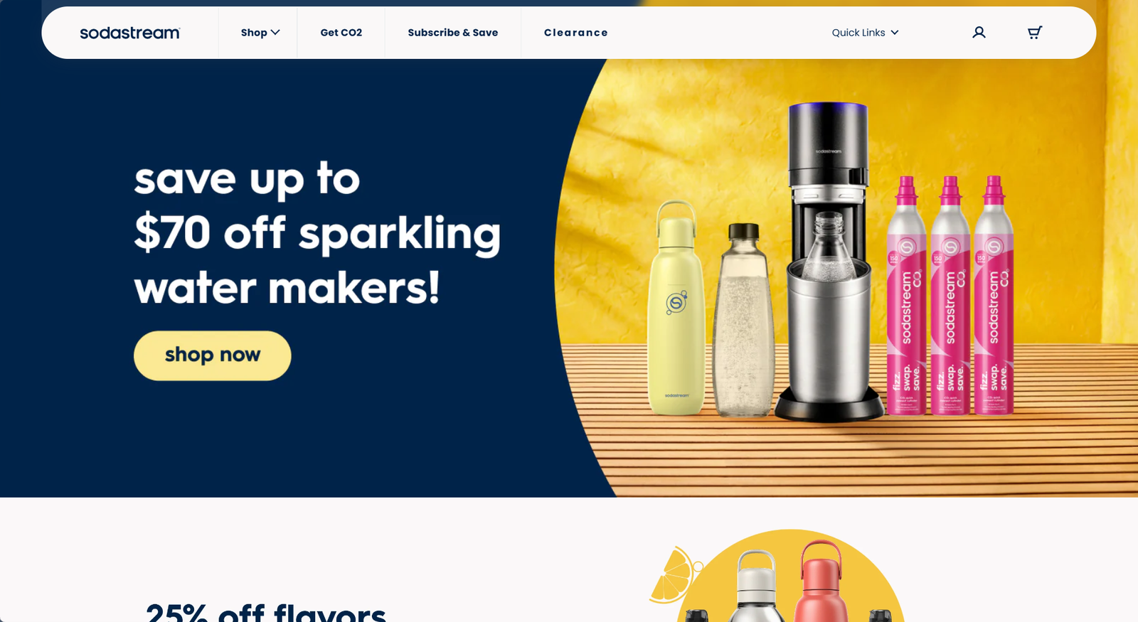 SodaStream website screenshot