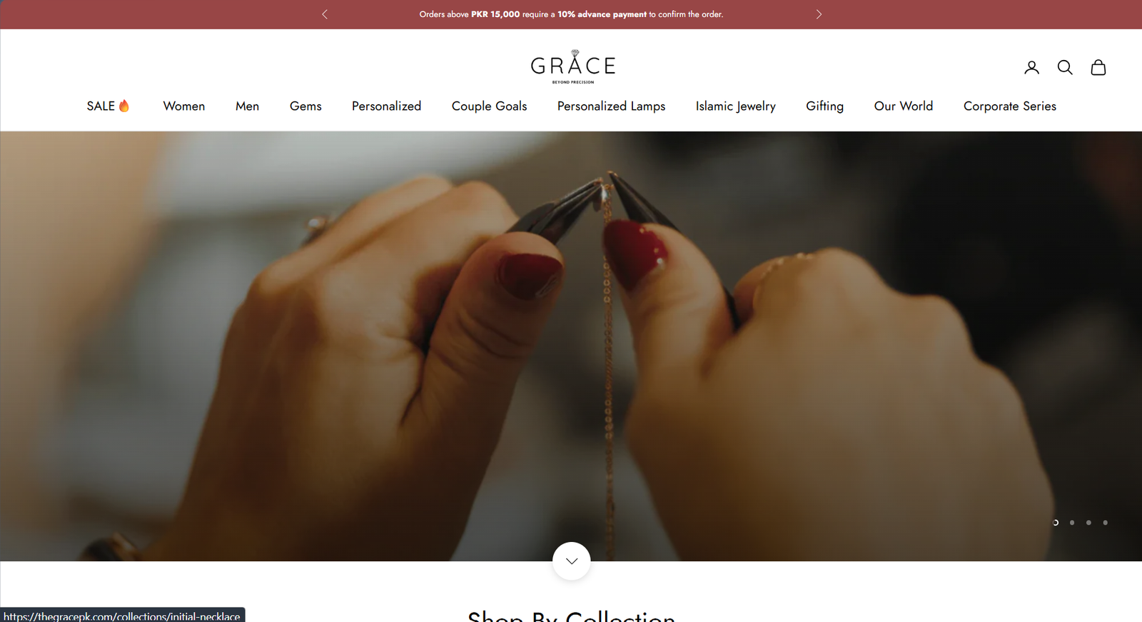 The Grace website screenshot